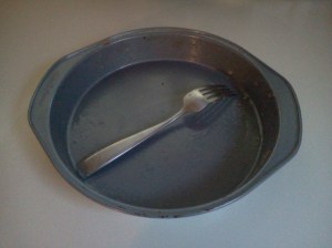 Thank you Honey, it was delicious! ... It disappeared before I could take a picture, but here's a photo of the pan!